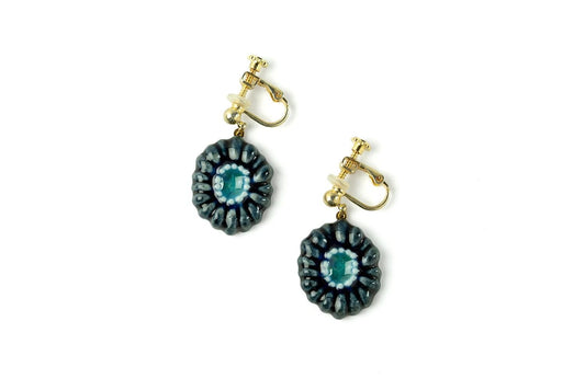 七窯社りむ黒イヤリング